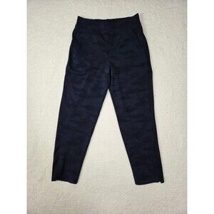 Athleta Brooklyn Ankle Pants Sz 6 Navy Blue Camo Stretch Casual Joggers Lounge